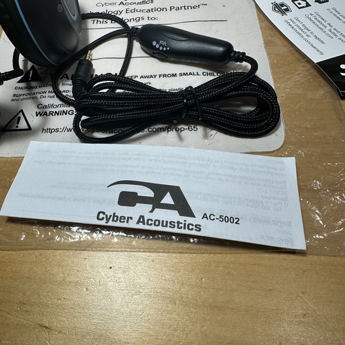 Cyber Acoustics AC-5002 Stereo Headset 3.5mm Brand New - Picture 6 of 7