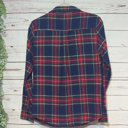 Petite Plume Windsor Plaid Pajamas Navy and Red Tartan Youth 14 Women's X-Small - Picture 14 of 16