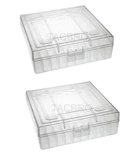 (2) X 22 lr Ammo Box / Case / Storage 100 Round .22LR / .25 ACP (NO AMMO) CLEAR