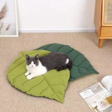 Leaf shaped cat and dog mattress, household pet double-sided pad, washable