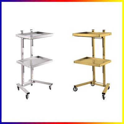 Beauty Salon Spa Styling Station Trolley Equipment Rolling Storage Tray Cart