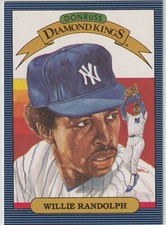1986 Leaf Donruss - WILLIE RANDOLPH - DIAMOND KINGS #16 - Yankees BOX FRESH