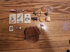 Lot Of Vintage Small Toys/Misc Pieces-Cracker Jack, Old Maid, Simpsons, Etc.