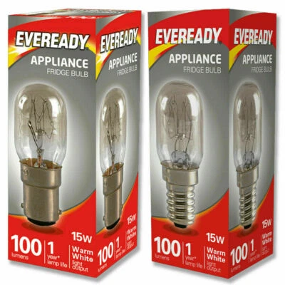 1 x Eveready 15w Fridge Appliance Sewing Machine Pygmy Bulb SES E14 SBC B15 240v
