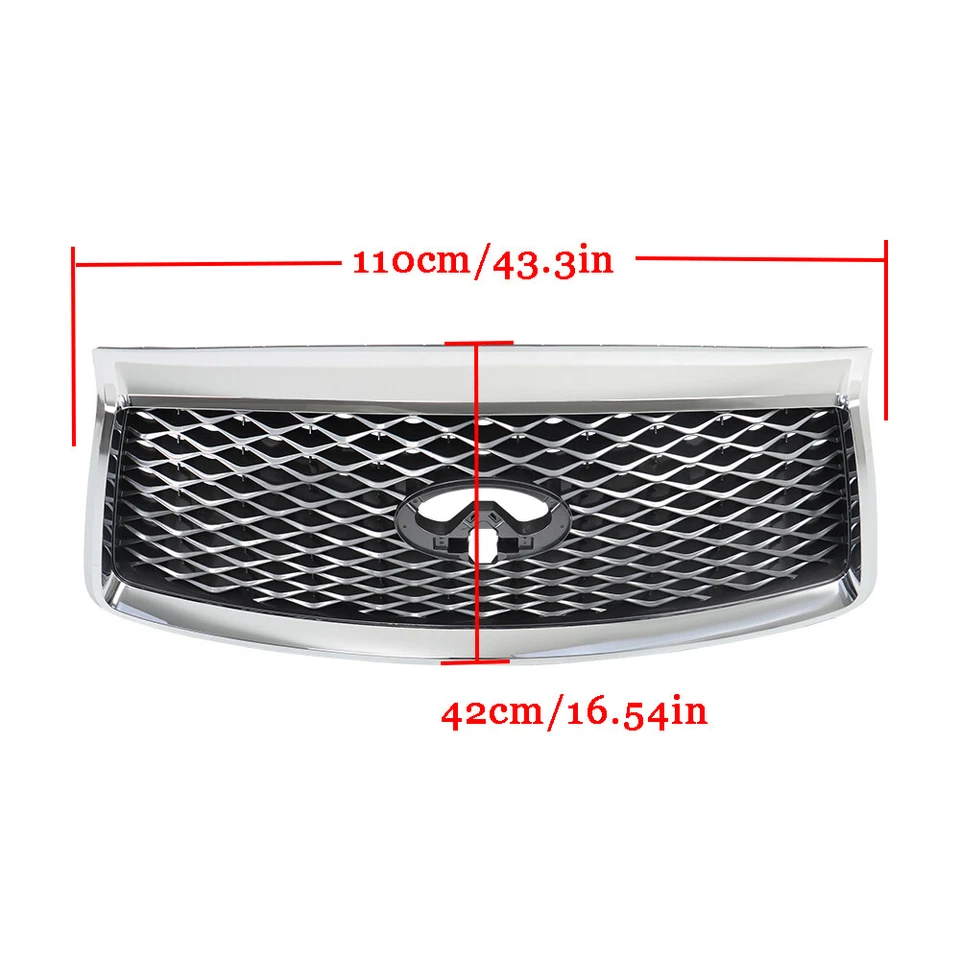 623106GW0A para Infiniti QX80 2018-2021 parrilla superior delantera con opción de cámara parrilla Foto 2 de 4