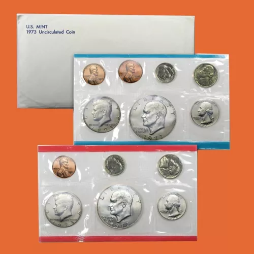 1973 U.S. Mint Set ~ 13 Coins ~ P & D ~ Uncirculated Government Packaging OGP