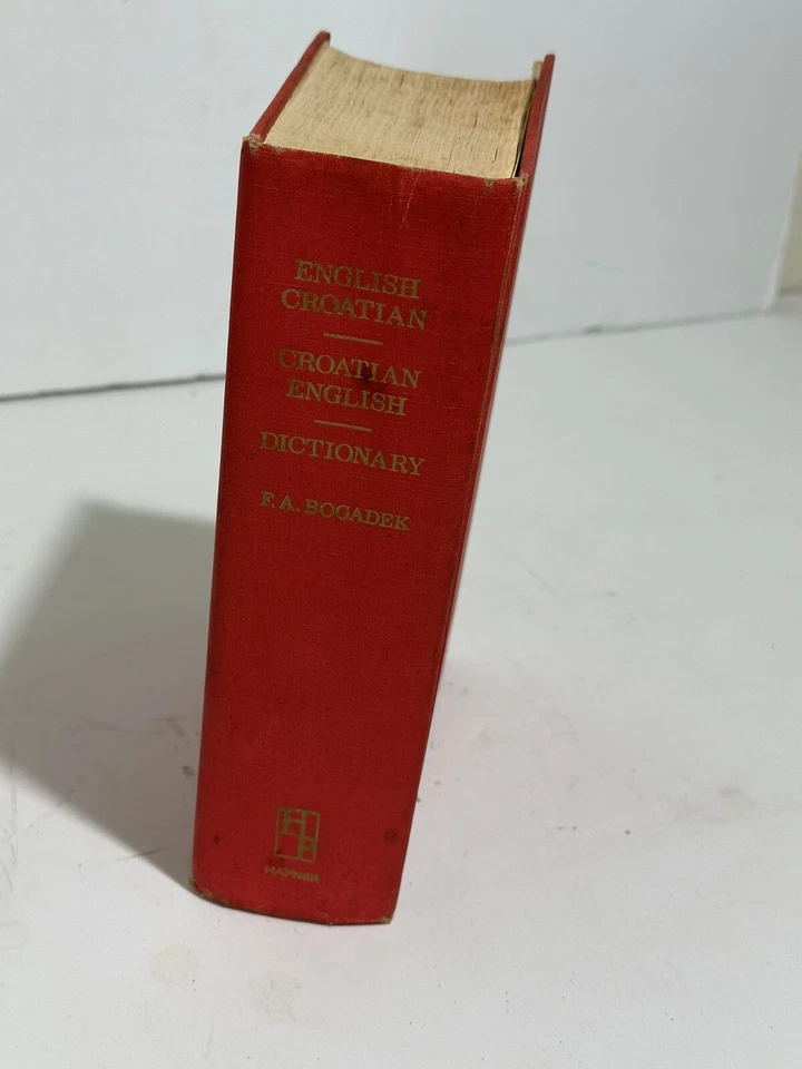 CROATIAN to ENGLISH & new english - croatian 1944 Vintage DICTIONARY Hafner NY - Image 2 of 4