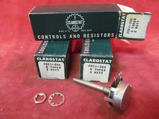 LOT OF 3 NEW CLAROSTAT 53C1 50K S TAPER 2 WATT POTENTIOMETERS
