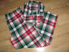 NWT 54 Mens JAMMIES FAMILIES Big Tall 2 Pc Cotton Plaid Flannel Pajama XLT