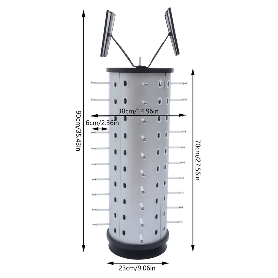 360° Rotating Sunglass Display Rack Holder Freestanding Glasses Stand w/Mirror - Image 2 of 4