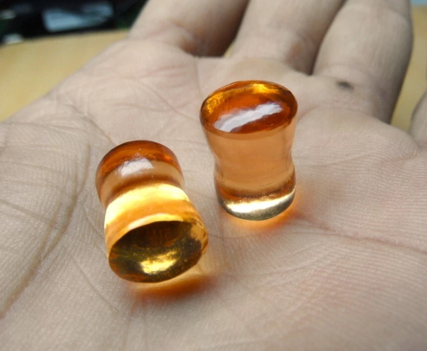 Blue sapphire, Golden Topaz Tunnels Ear Gauges Plugs Earrings, Plugs Earring Bes - Изображение 4 из 4