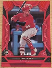 2022 Panini Chronicles Baseball #16 JUAN YEPEZ RC Certified Red Foil /199