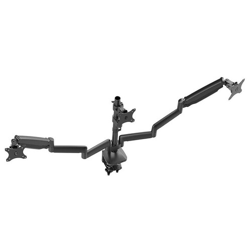 Triple Monitor Desk Stand Mount Fully Adjustable Arms For 3 Screens 13" ~ 32" - Picture 2 of 6