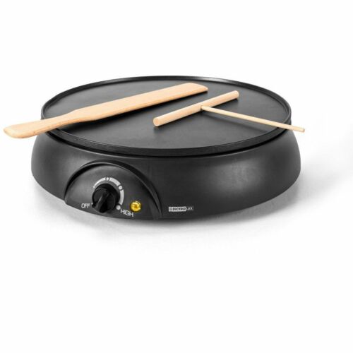 CREPIERA ELETTRICA CREPES 1000W PANCAKE PIASTRA ANTIADERENTE CON ACCESSORI BAR - Foto 3 di 5