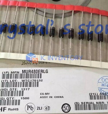 15PCS MUR480ERLG MUR480ERLG DO-201AD ON