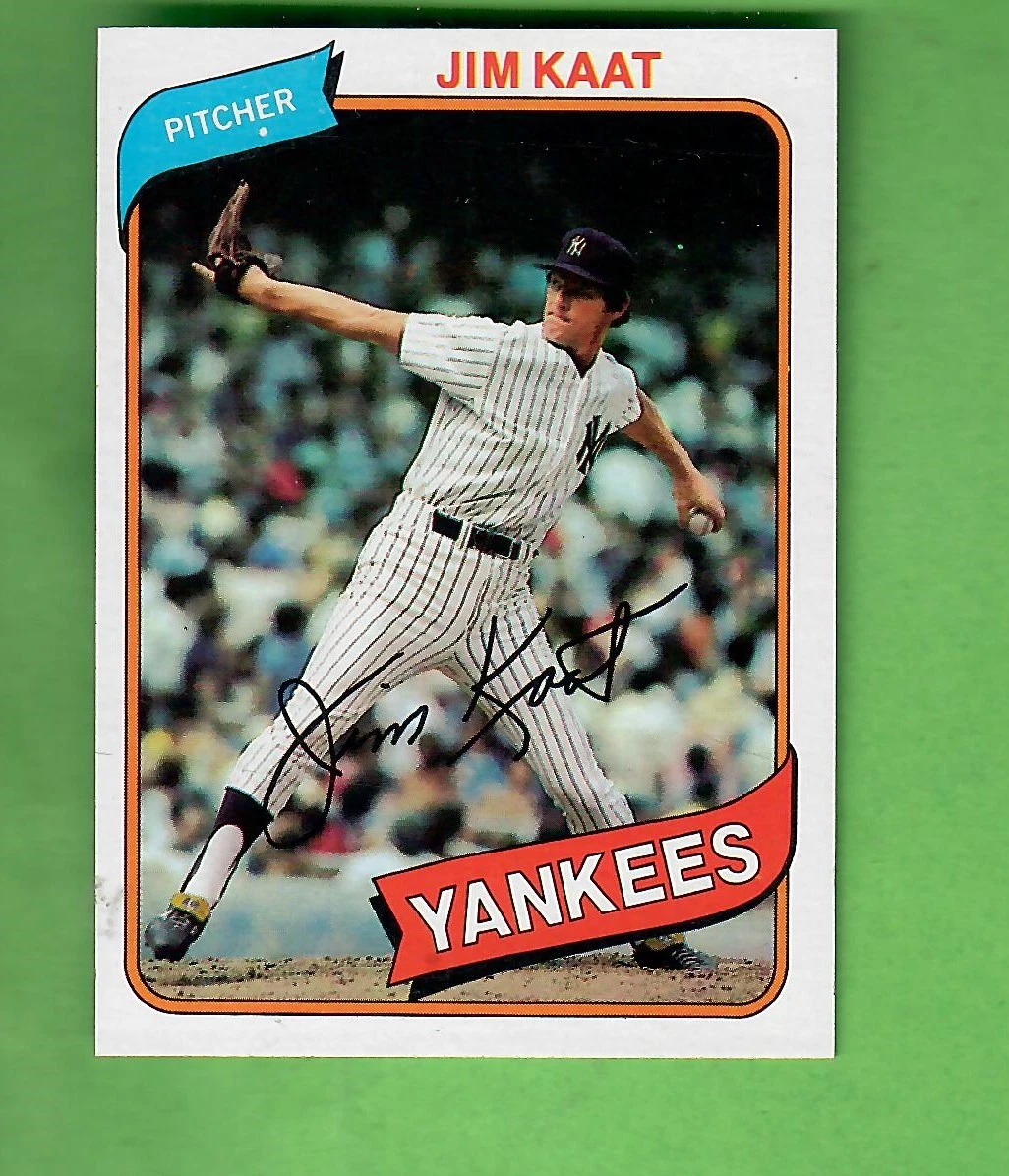1980 TOPPS BASEBALL #250 - JIM KAAT - HALL OF FAME NEW YORK YANKEES NM-MT+