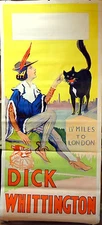 Original "Dick Whittington" Unmarked Manufacturer Lithograph Movie Poster 