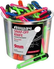 Allway K13-50 9mm 13Pt Snap Off Knife Bucket 50Pk
