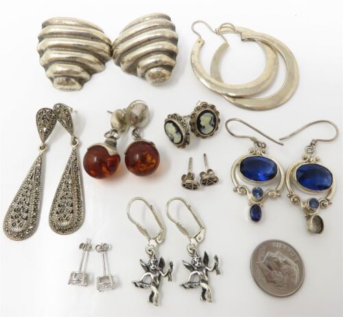 NYJEWEL Sterling Silver Earrings Lot 65g - Bild 1 von 2