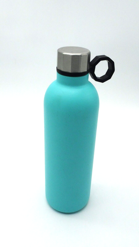 Starbucks 20 oz Isolierflasche Edelstahl H2O Flasche Aqua Blau und Schwarz Ring - Bild 3 von 5