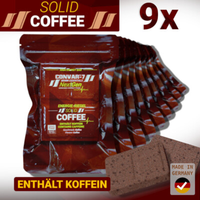 (27,69 /kg)  9 x CONVAR-7 NextGen Energy Bar - Solid Coffee  Compact Food