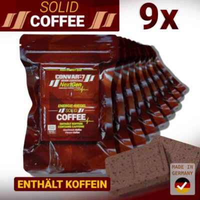 (27,69€/kg) 9 x CONVAR-7 NextGen Energy Bar - Solid Coffee Compact Food