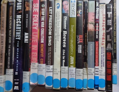 Lot of 17 Ex-Library Music DVDs (Various Artists / Genres) McCartney ...