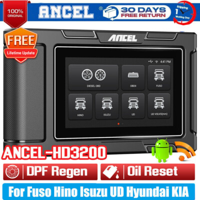 ANCEL HD3200 Heavy Duty Truck OBD2 Scanner All System DPF Oil Reset
