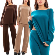 Tuta donna completo maglia pantaloni casual elegante casa comfy TOOCOOL MS-7174