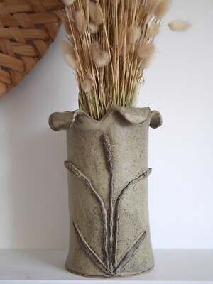 Handgefertigte Kunst Studio Keramik Vase, rustikale einzigartige Blumenvase, erdige Farben