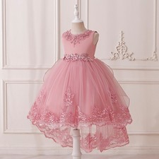 Elegant Bridesmaid Formal Girl Party Formal Tulle Baptism Wedding Princess Dress
