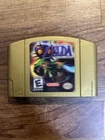 Legend of Zelda Majora's Mask N64 Holographic Gold Cart Authentic Tested Working