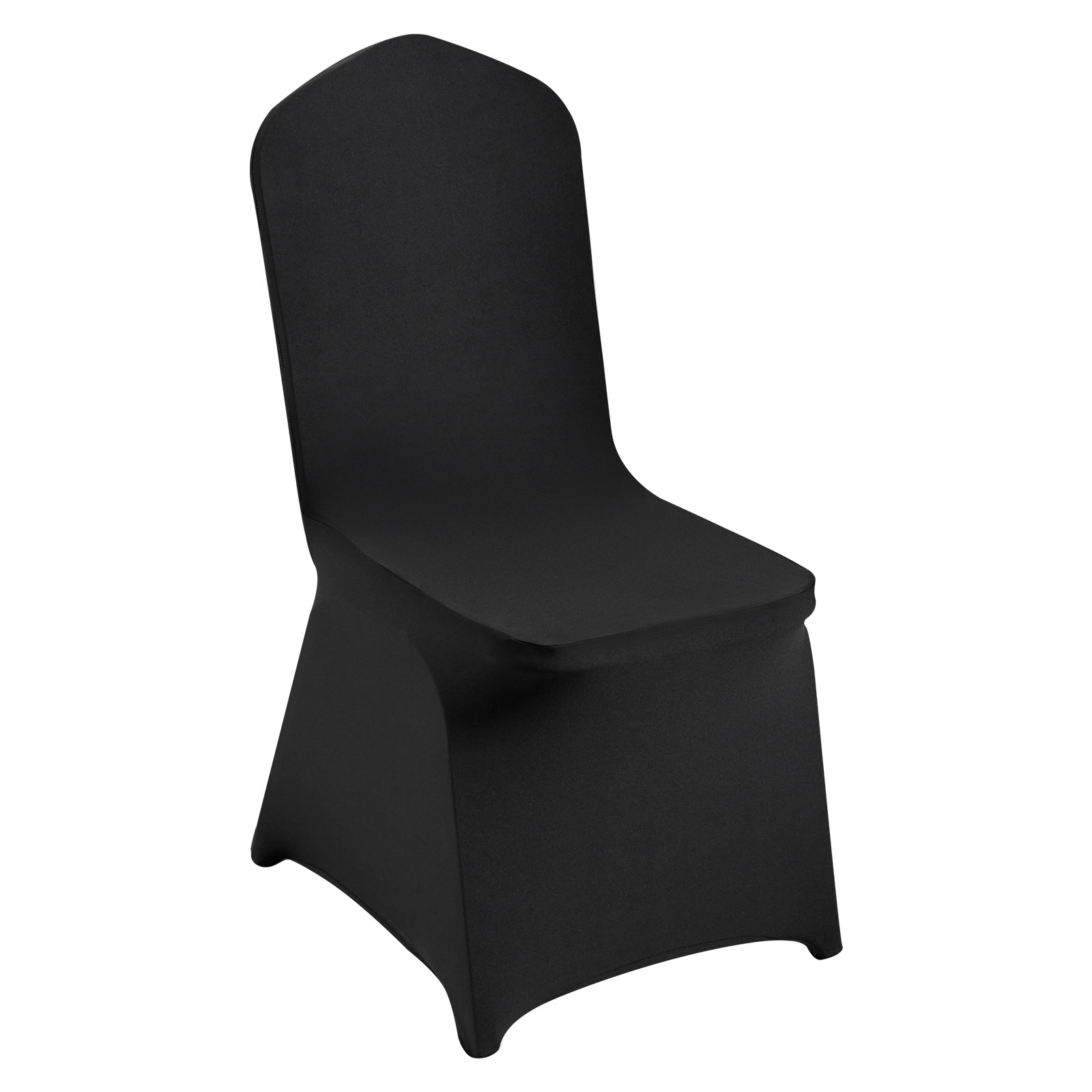 VEVOR 50 Pezzi Coprisedie Pieghevoli Spandex Elasticizzato Nero Cene di Nozze
