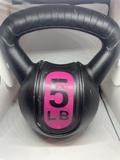 5 lb Kettlebell Weight Black Pink Home Gym Workout Fitness Dumbbell Alternativ