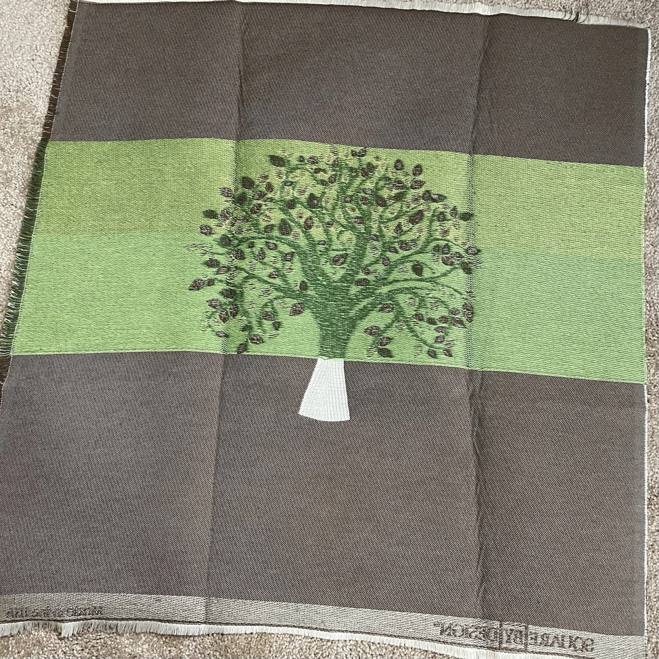 Square By Design Tree Woven Fabric Panel Embroidered Tapestry. Brand New Tan - Image 2 of 4