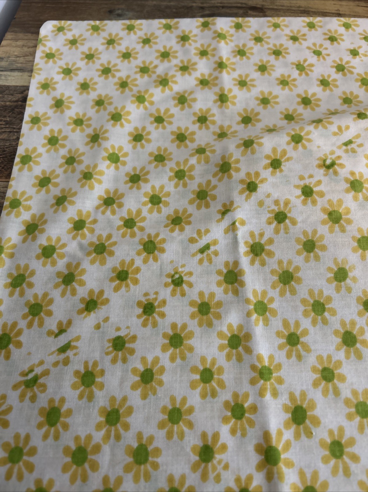 Vintage 70s Pillowcases Lady Pepperell Set 2 Yellow/Orange Green Flower Power