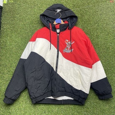 Vintage UNLV Runnin Rebels Jacket Mens XL Black Red Apex One Full Zip Puffer 90s