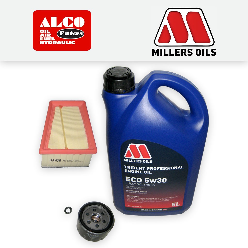 SERVICE KIT for DACIA DUSTER 1.6 OIL AIR FILTERS +ECO OIL (2010-2018)