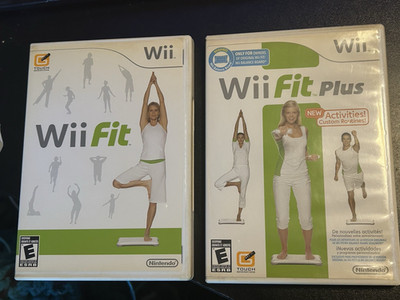 Nintendo Wii Fit & Wii Fit Plus In Original Cases Both Complete in Box w/Manuals