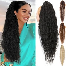 Thick Long Clip In Pony Tail Hair Extensions Claw Clip On Ponytail As Human