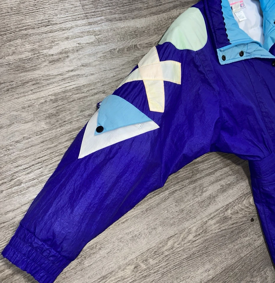 Vintage Obermeyer Ski Suit Snowsuit One Piece Bibs Retro Women’s Size 8 Rare 80s - Image 4 of 4