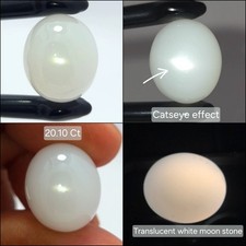 Natural Moonstone cabochon 20.10 ct white Cat...