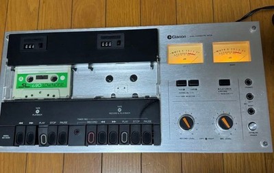 Clarion MD-8080A Dual Cassette Deck Analog Level Meter Aufnahme Gebraucht