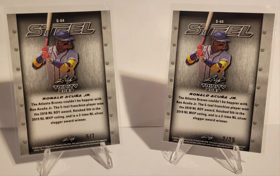 2023 Leaf Trinity Mega Box - Ronald Acuna Jr Steel - Set Of 10 - Image 2 of 4