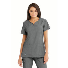 GREYS ANANTOMY SIGNATURE WOMEN SCRUB TOP IN SHADOW SHADE IN ALL SIZES  2121 NWT