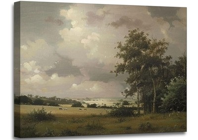 Vintage Wilderness Canvas Wall Art Prints Countryside Landscape Picture Farmh...