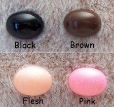 Sassy Bears 35mm OVAL Safety Noses for bears, dolls, crafts pack of 5 