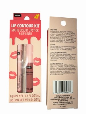 b.pure Lip Contour Kit Matte Liquid Lipstick & Lip Liner Set Marvelous Mauve New