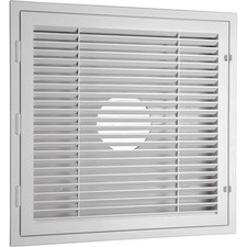 2'x2' Louvered Return Air Grille with Filter Grid, ABS Plastic, 6"-16" Collar 💨