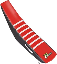 DCOR Factory Reinforced Seat Cover - Black/Red/White Ribs - 30-20-473